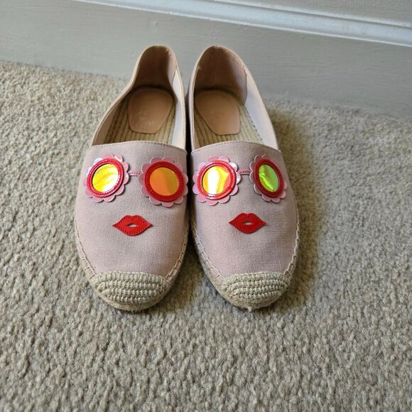 Kate Spade New York Grenada Glasses Espadrilles Size 8B - Picture 3 of 14